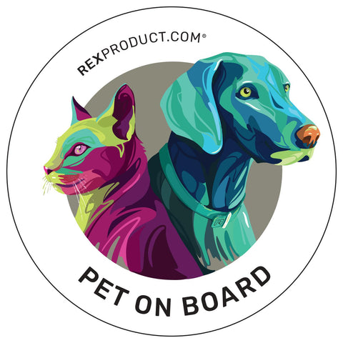 Autocollant "Dog on board" pour voiture