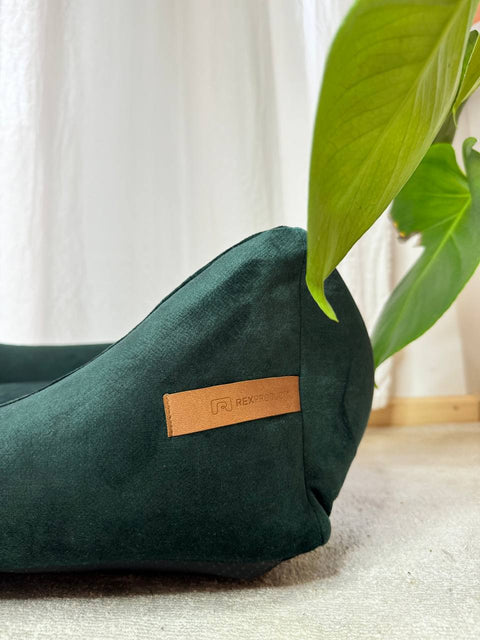 "Frida" lit vert bouteille + matelas