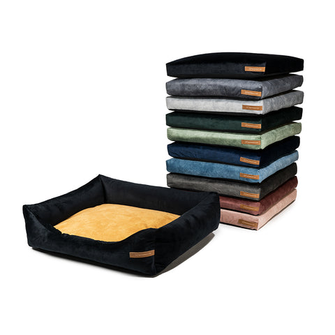 "Frida" panier noir avec matelas