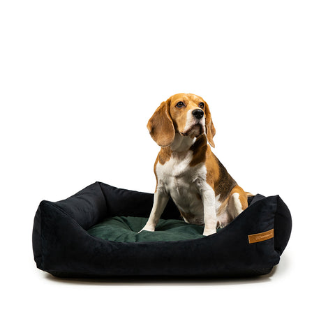 "Frida" panier noir avec matelas