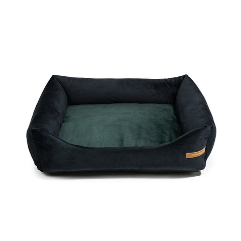 "Otto" panier noir avec matelas orthopédique "Ori"