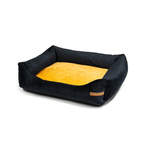 "Otto" panier noir avec matelas orthopédique "Ori"