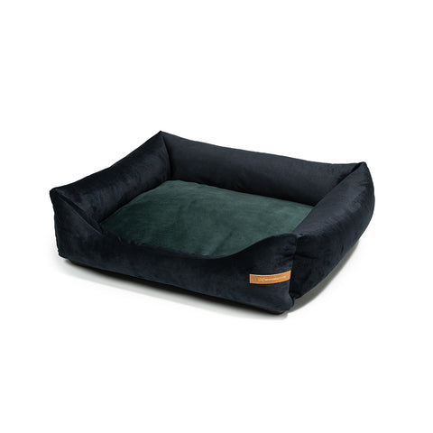 "Otto" panier noir avec matelas orthopédique "Ori"