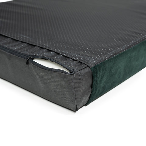 "Otto" panier noir avec matelas orthopédique "Ori"