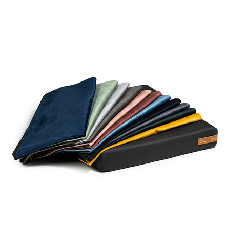 "Otto" panier noir avec matelas orthopédique "Ori"