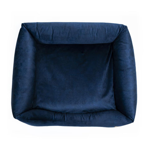 „Otto” lit orthopédique bleu marine avec matelas „Ori”