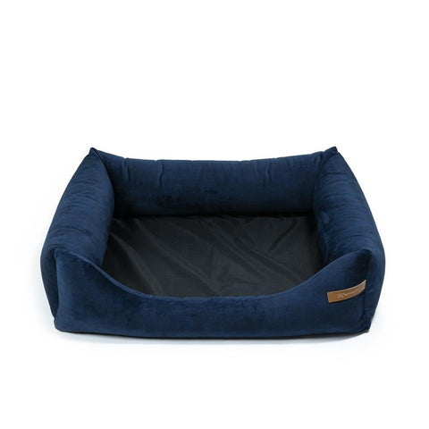 „Otto” lit orthopédique bleu marine avec matelas „Ori”