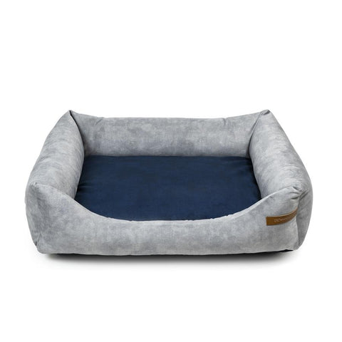 "Otto" lit gris avec matelas orthopédique "Ori"