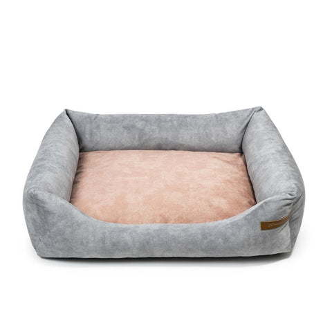 "Otto" lit gris avec matelas orthopédique "Ori"