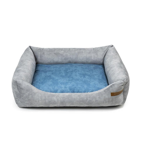 "Otto" lit gris avec matelas orthopédique "Ori"