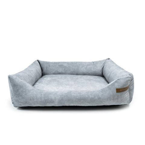 "Otto" lit gris avec matelas orthopédique "Ori"