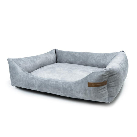 "Otto" lit gris avec matelas orthopédique "Ori"