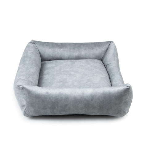 "Otto" lit gris avec matelas orthopédique "Ori"