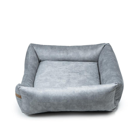 "Otto" lit gris avec matelas orthopédique "Ori"