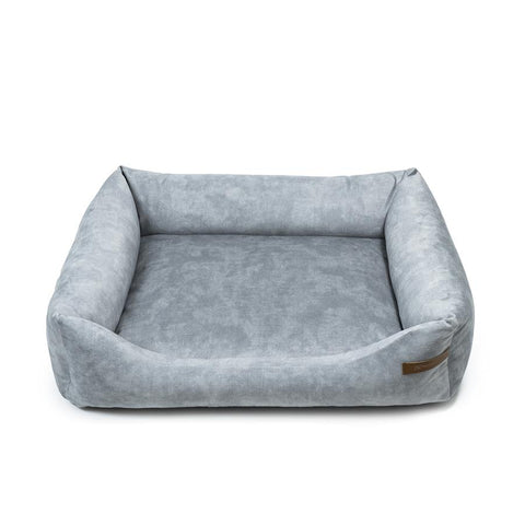 "Otto" lit gris avec matelas orthopédique "Ori"