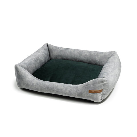 "Otto" lit gris avec matelas orthopédique "Ori"