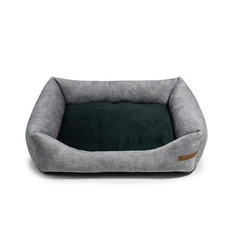 "Otto" lit gris avec matelas orthopédique "Ori"